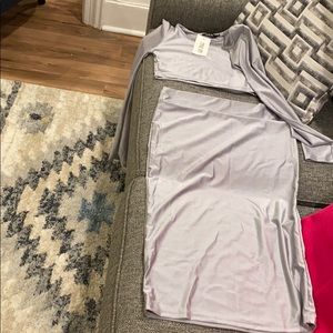 Spandex skirt set and 1 addition shirt NWOT